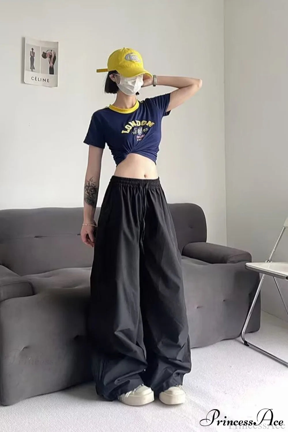 Athletic Stretchy Waist Relaxed Cargo Pants