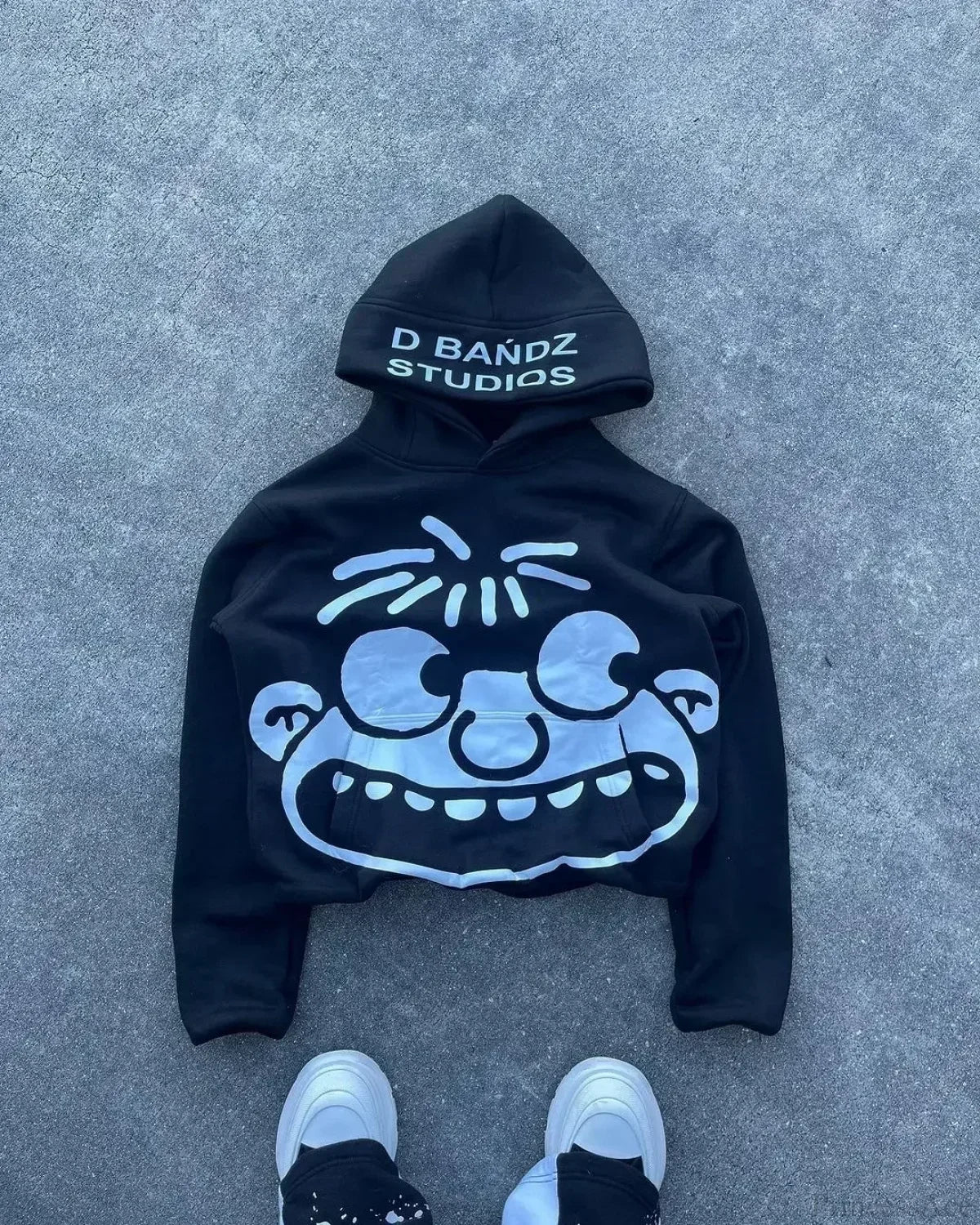 Autumn Fun Pattern Printed Hoodie black 3 / M