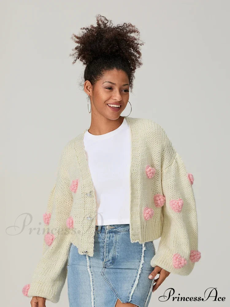 Autumn Sweater 3D Bow Cardigan Cardigan-241208