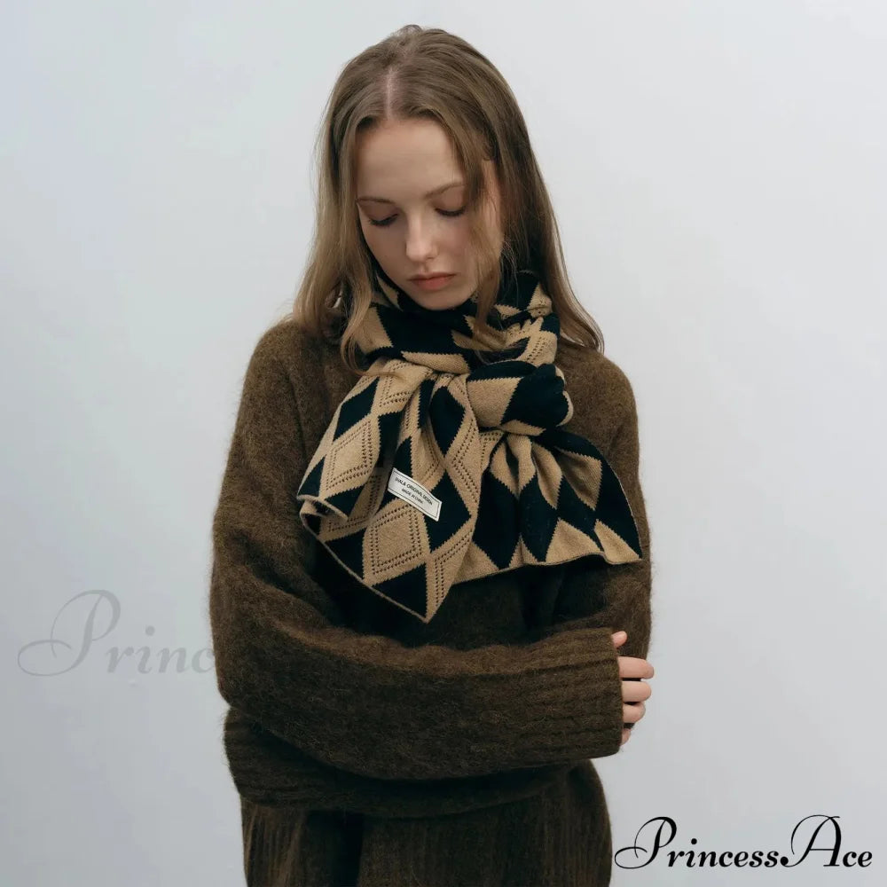 Autumn Winter Cashmere Two Color Shawl Scarf For Women Scarfs-L