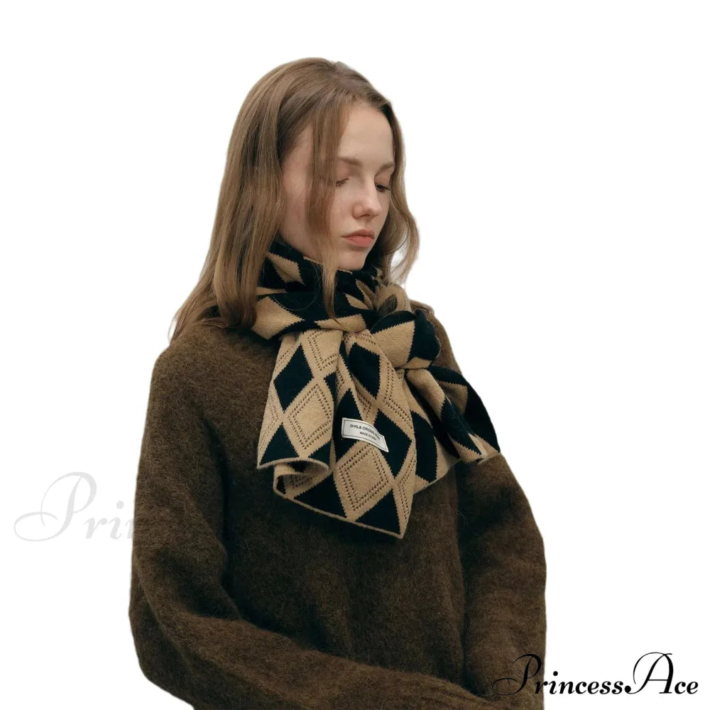 Autumn Winter Cashmere Two Color Shawl Scarf For Women Scarfs-L