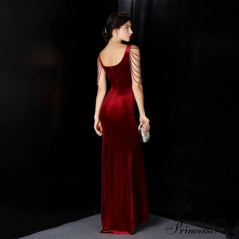 Avery Good Quality Charming Velvet Formal Dress S.o. Long Dresses