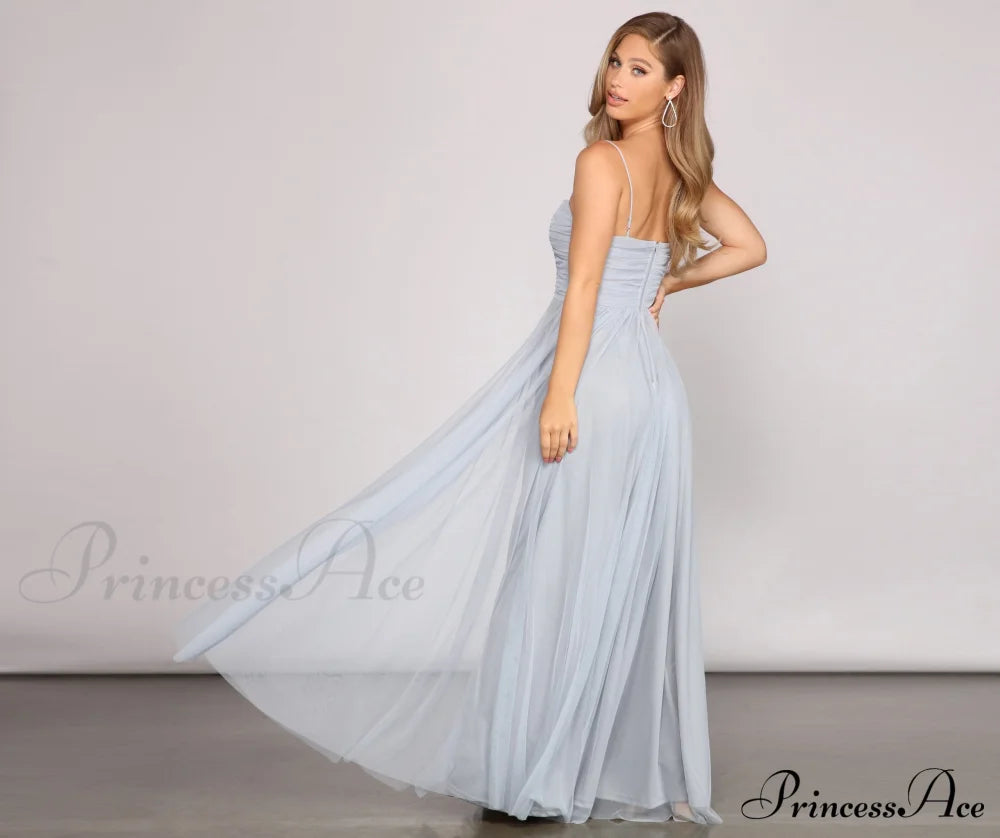 Aviva Formal A-Line Charming High Slit Dress S.o. Long Dresses