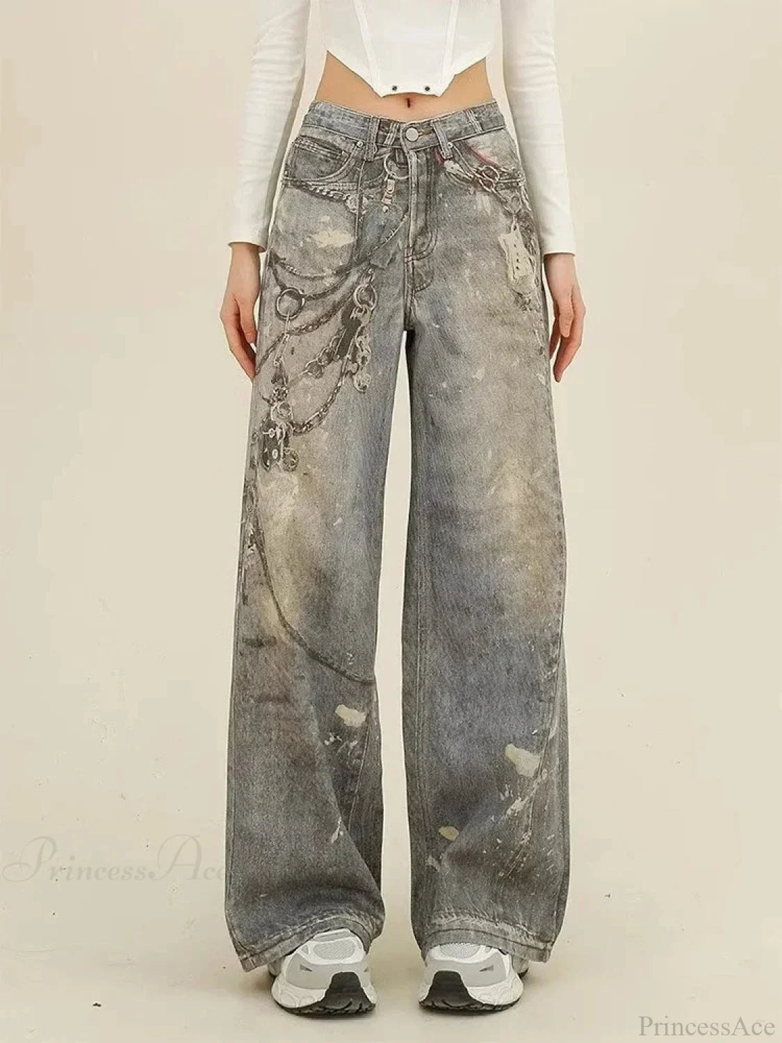 Azure Gothic Baggy Oversize Harajuku Pant Blue / S