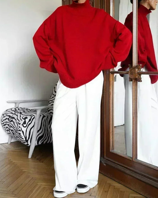 Oversize Vintage Turtleneck Winter Sweater