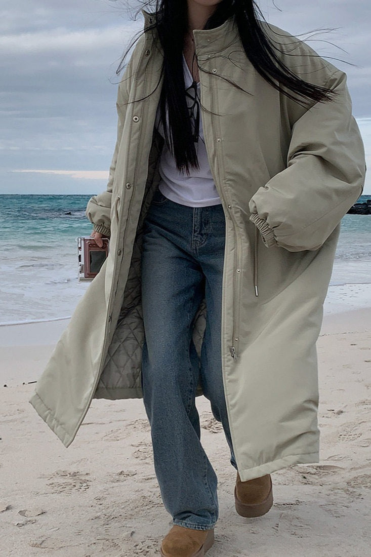 Relaxed Fit Longline Puffer Jacket