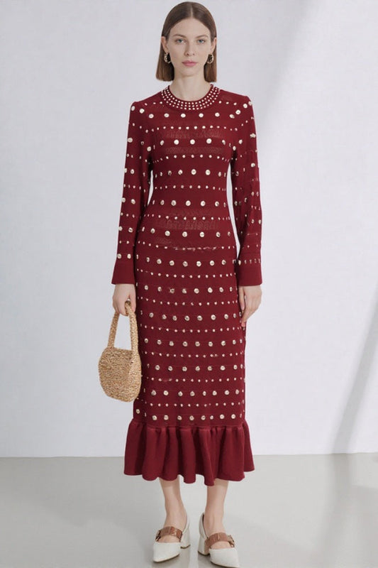 Long Sleeve Knit Mermaid Slim Sweater Dress