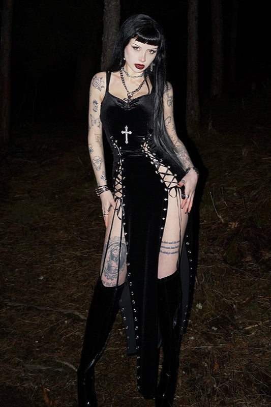 Fitted Split Gothic Dress