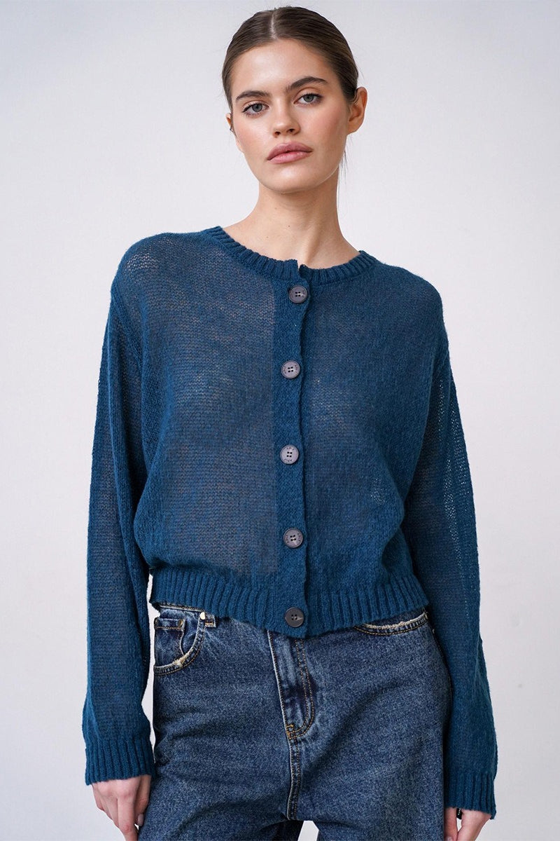 Relaxed Fit Knit Cardigan