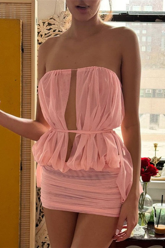 Sexy Halter Backless Bodycon V Neck Mini Dress