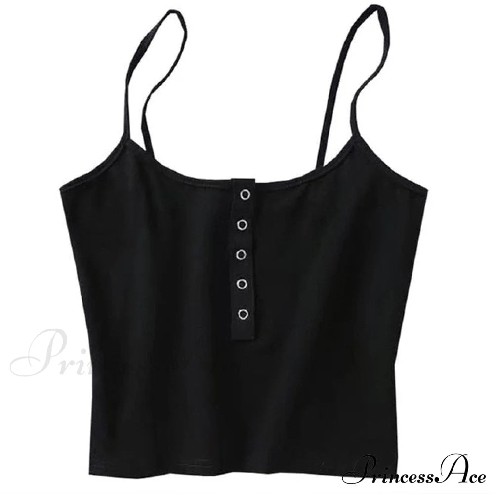 Backless Hollow Out Fitness Sleeveless Short Crop Tops Black2 / M