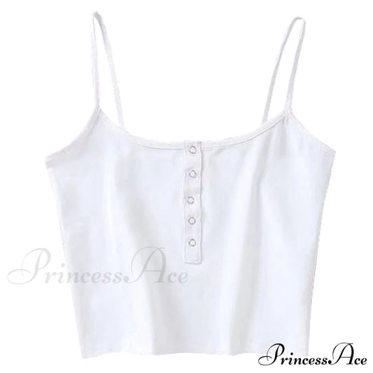 Backless Hollow Out Fitness Sleeveless Short Crop Tops White2 / M