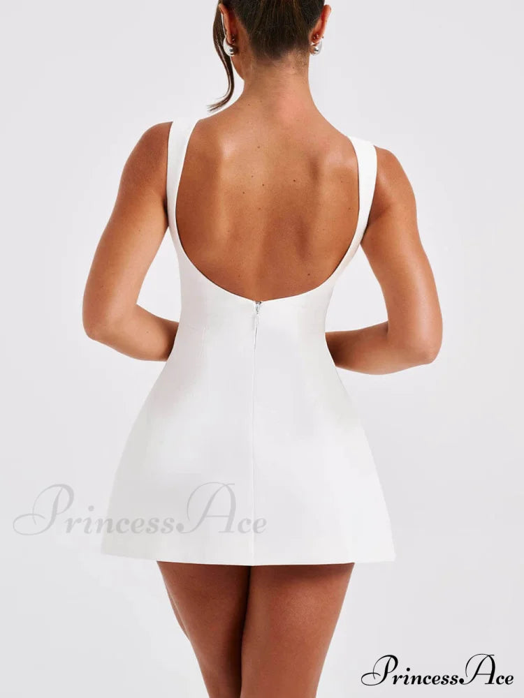 Backless Sleeveless Stylish Mini Dress Dresses