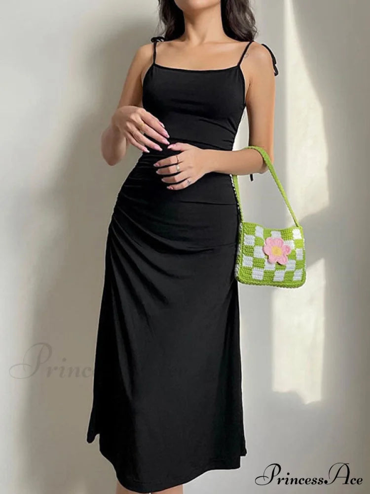 Backless Split One Trendy Shoulder Ribbed Maxi Dress Dresses