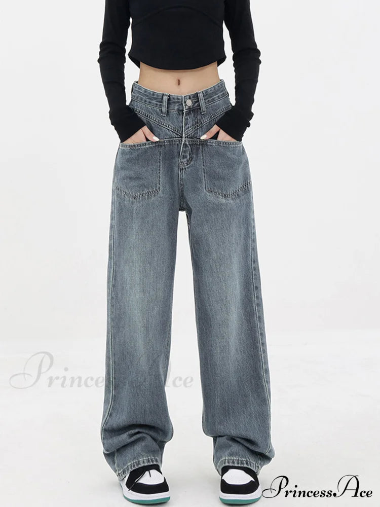 Baddie Baggy Wide Trendy Leg Boyfriend Jeans