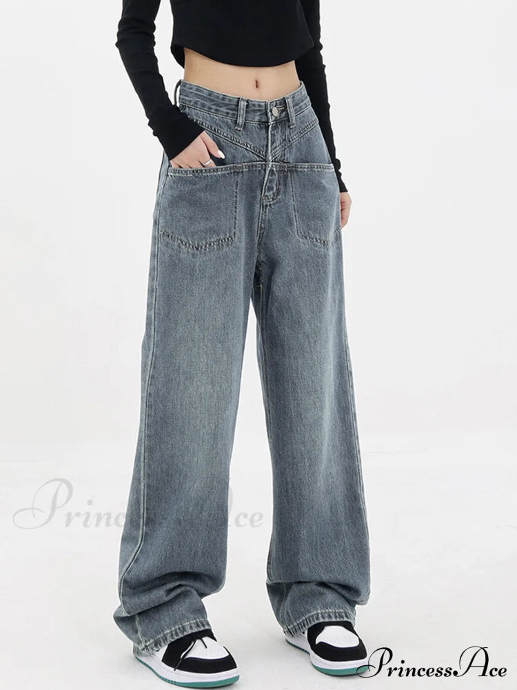 Baddie Baggy Wide Trendy Leg Boyfriend Jeans