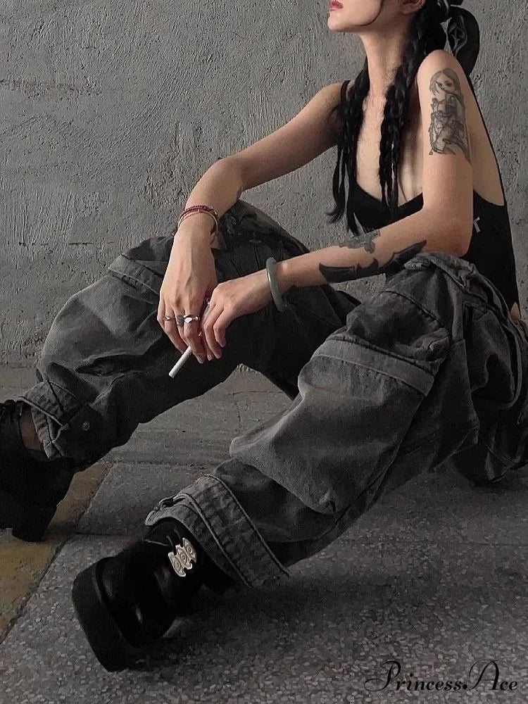 Baggy Y2K Goth Cyber Halloween Pants