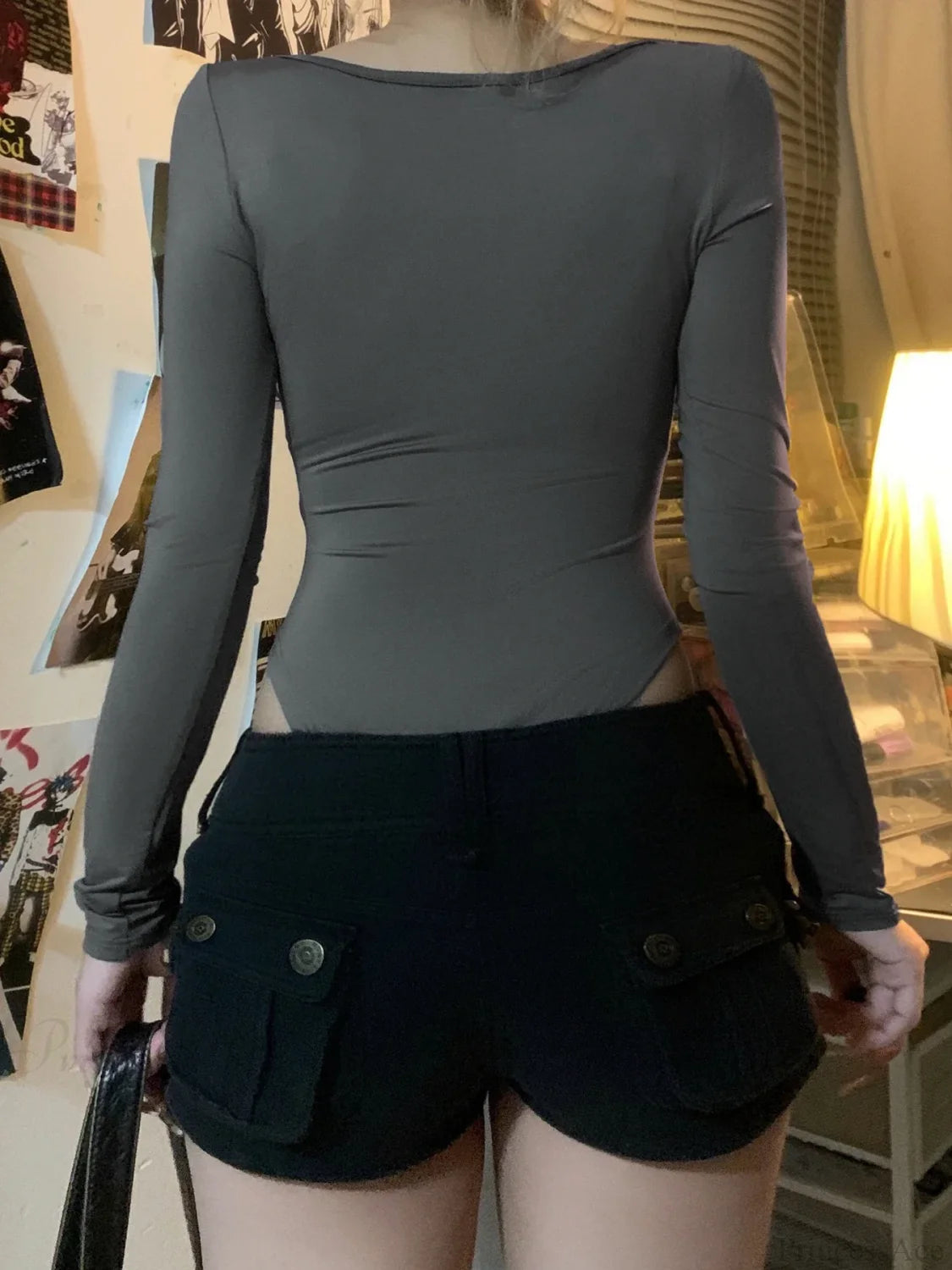 Basic Lace Trim Casual Slim Square Collar Knit Top knittop-250126