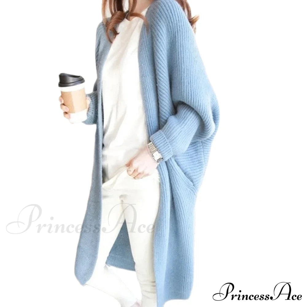 Bat Sleeve Knitted Plus Size Jacket Loose Ladies Sweaters Cardigans