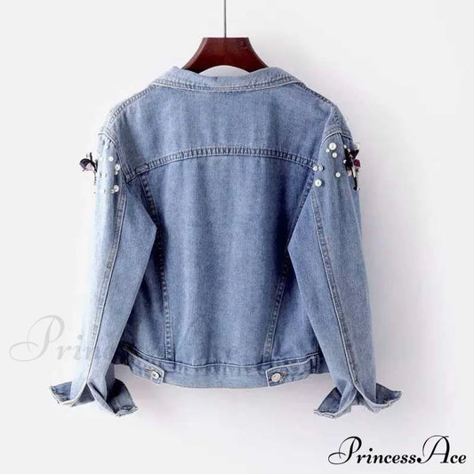 Beading Loose Dragonfly Demin Jacket