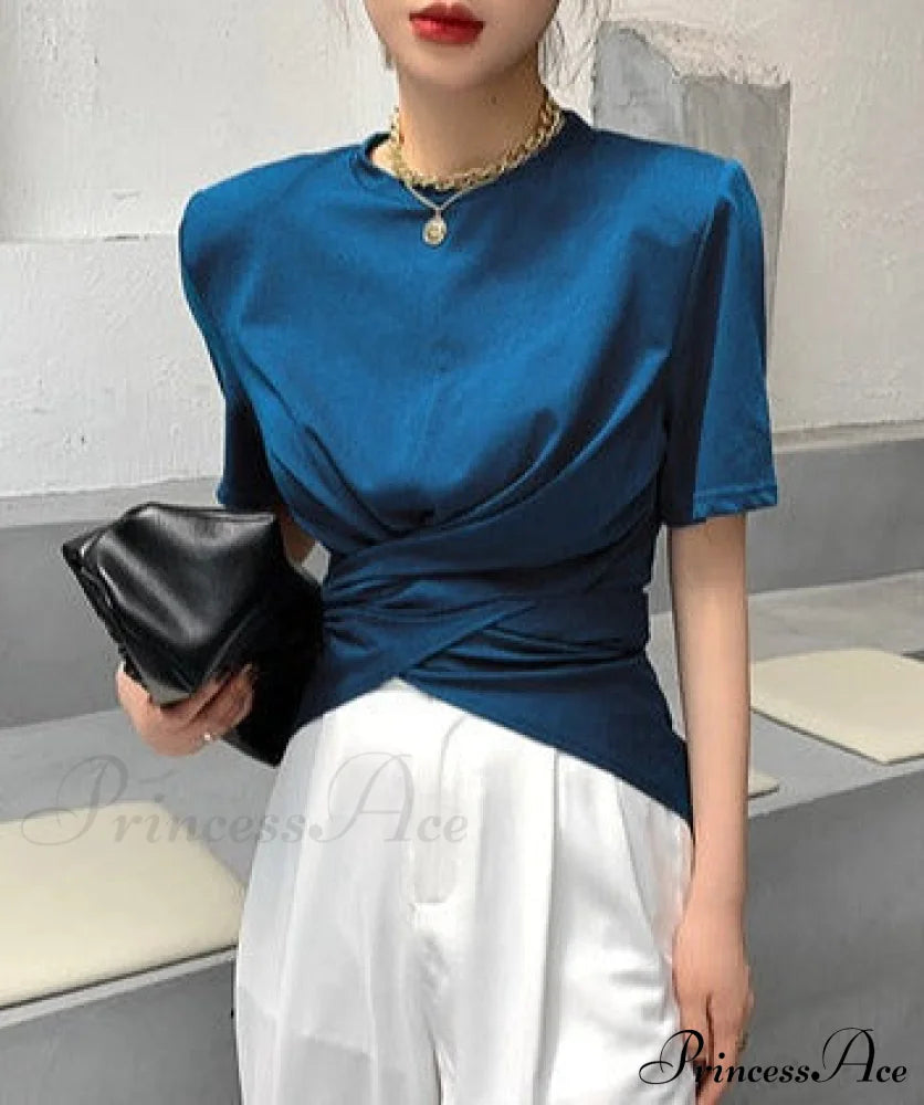 Beata Blouse Blue / S Tops & Blouses