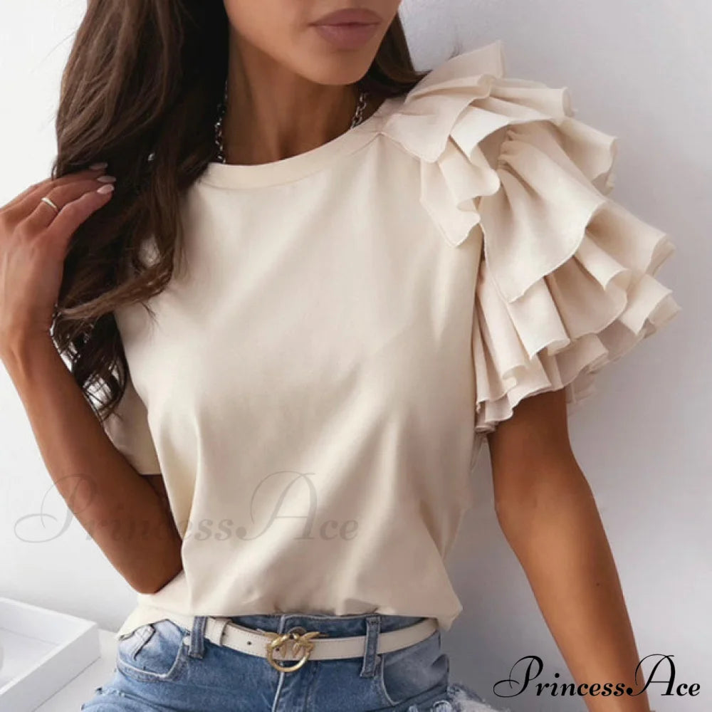 Beatrice Top Khaki1 / S Tops & Blouses