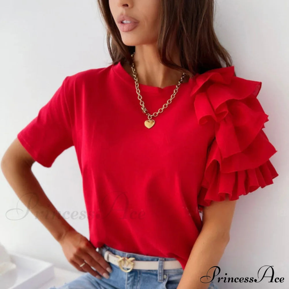 Beatrice Top Red / S Tops & Blouses