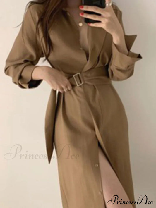 Belted Design Graceful Cargo Mini Skirt Caramel / One Size Midi Dresses