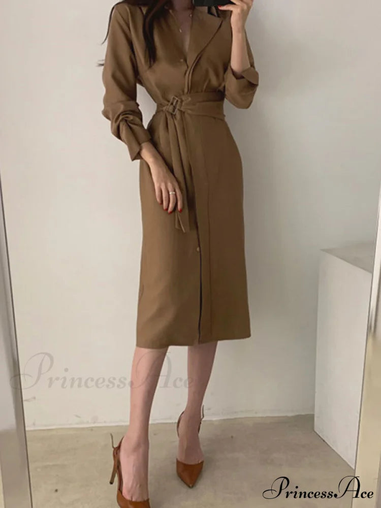 Belted Design Graceful Cargo Mini Skirt Midi Dresses