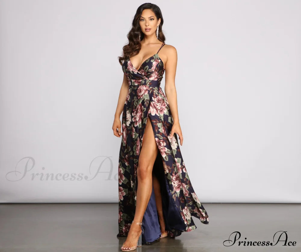 Betty Formal Stylish Floral A-Line Dress S.o. Long Dresses