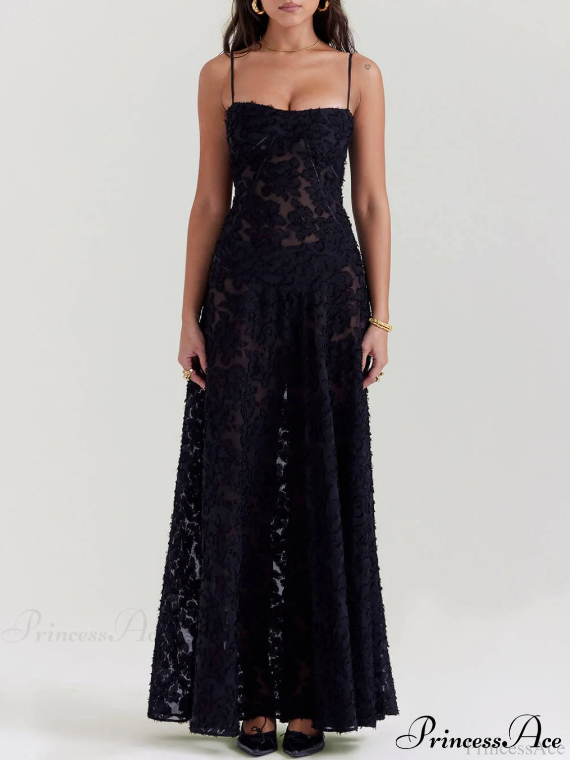 chinese dress ladies Ace Of Hearts Backless Maxi Dress Black main image 1