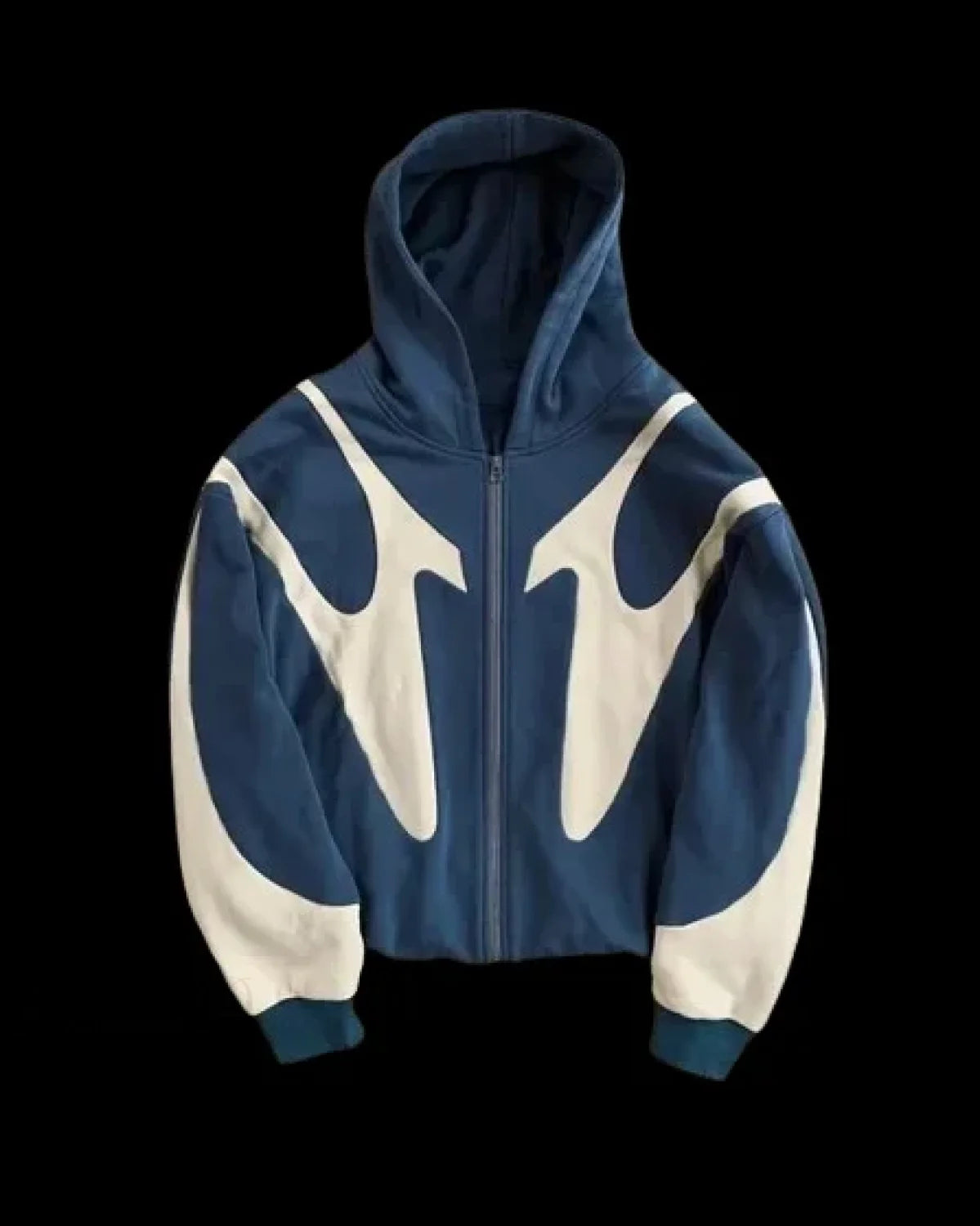 Black Retro Demon Slayer Hoodie nevy / S