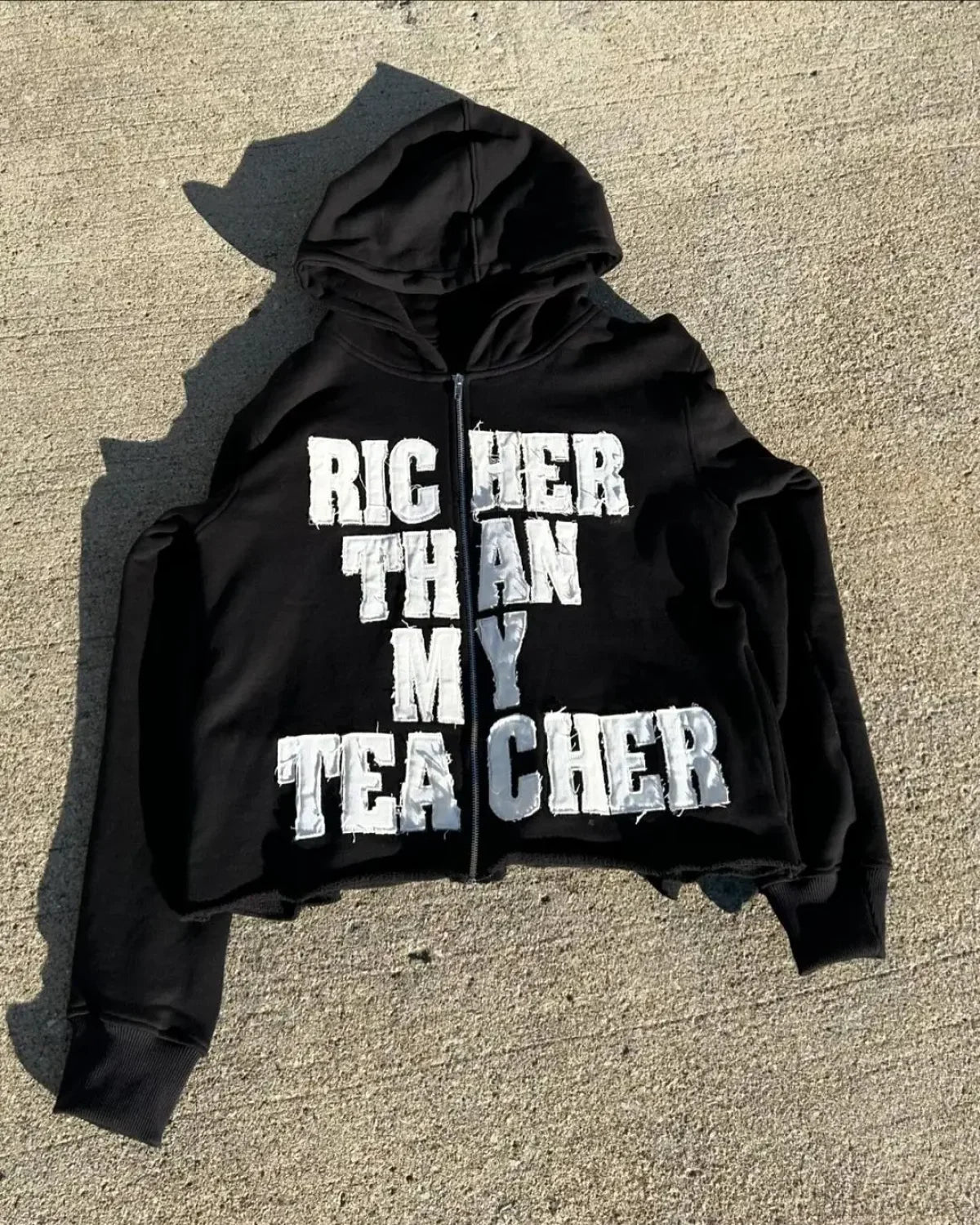 Black Retro Demon Slayer Hoodie BLACK / S