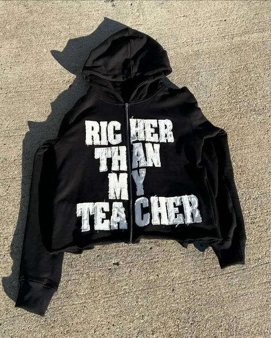 Black Retro Demon Slayer Hoodie BLACK / S