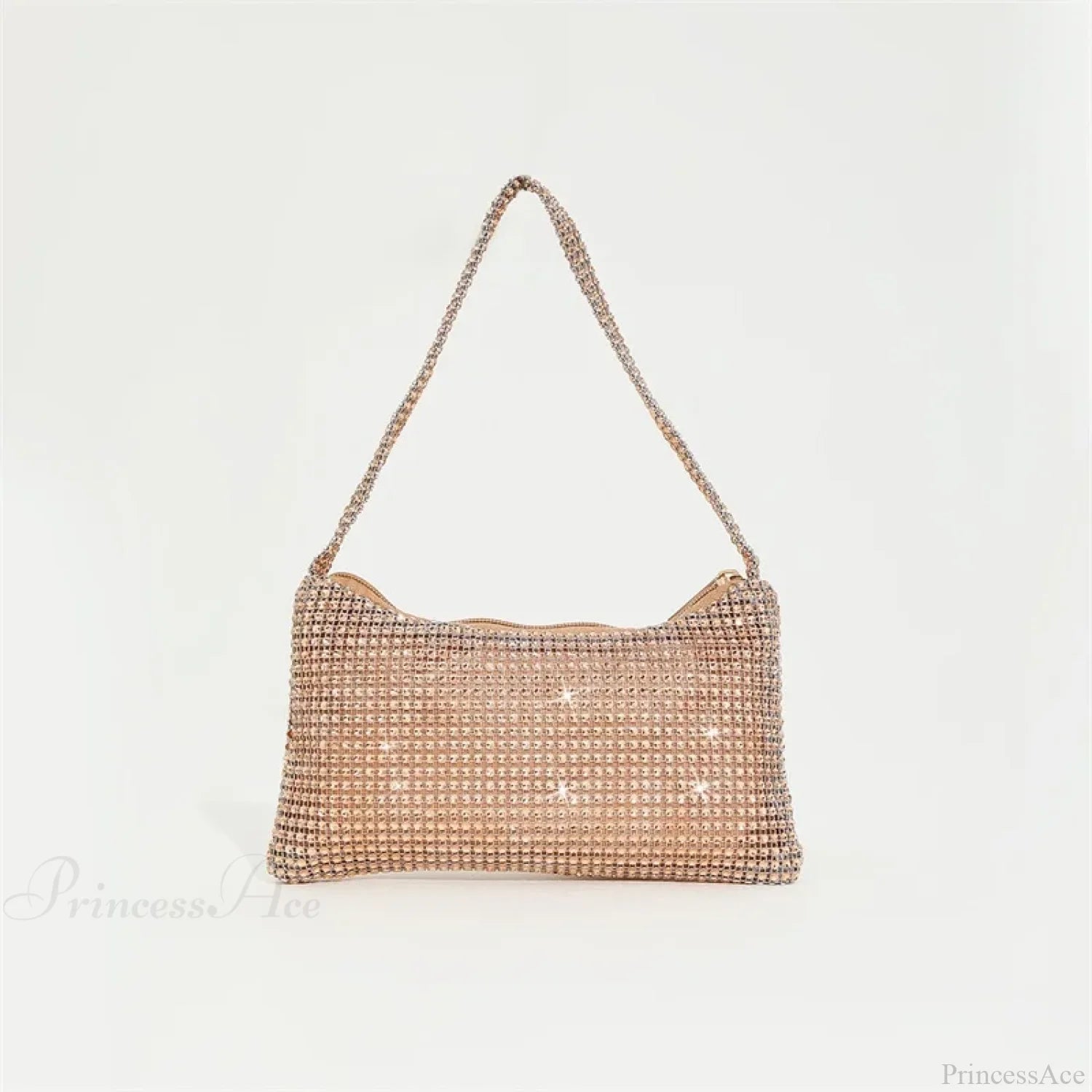 Bling Rhinestone Evening Purse Diamond Shoulder Wedding Party Clutch Champagne clutchbag-250126