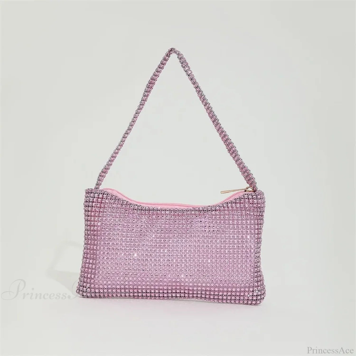 Bling Rhinestone Evening Purse Diamond Shoulder Wedding Party Clutch Pink clutchbag-250126