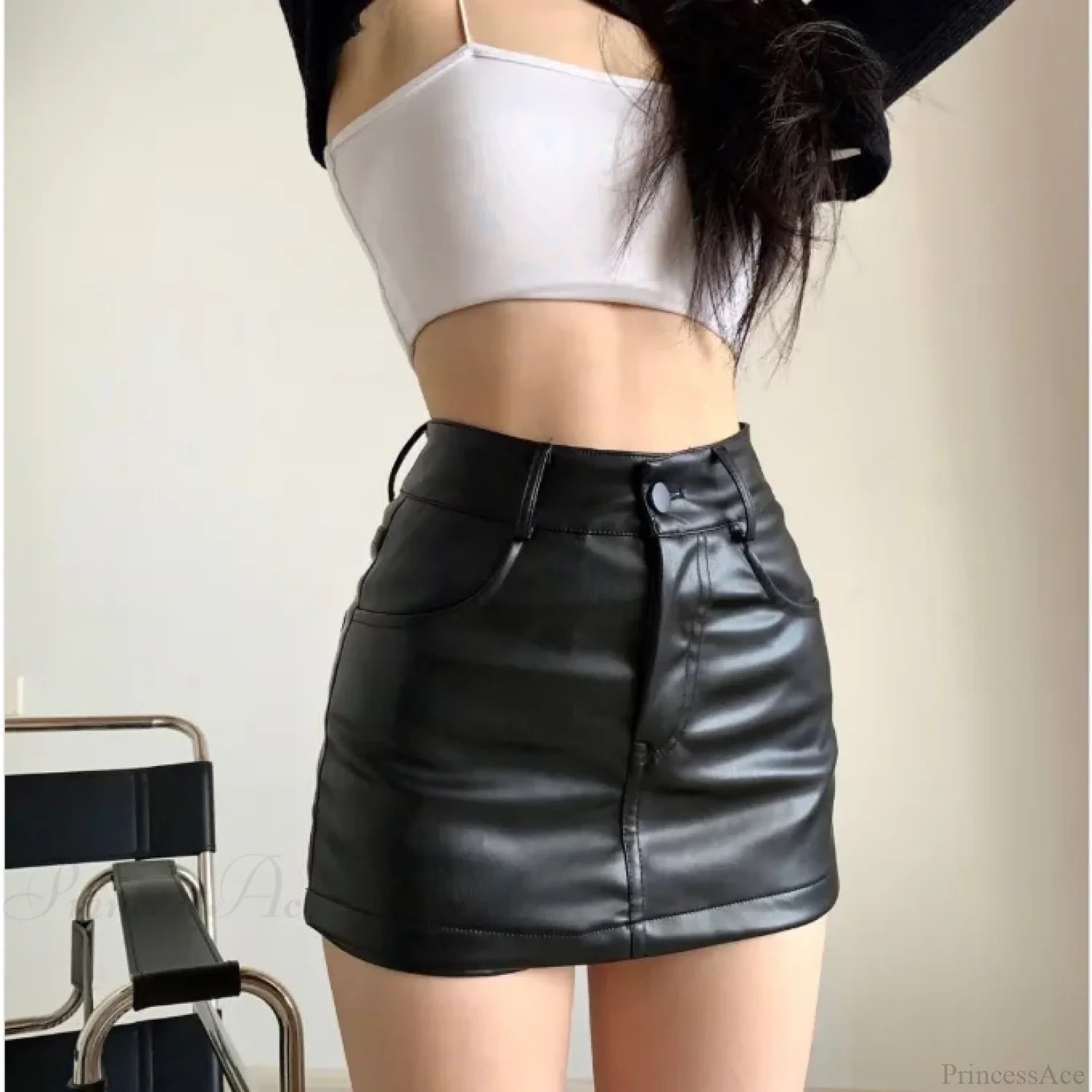 Bodycon High Waist PU Skirt skirts-250223
