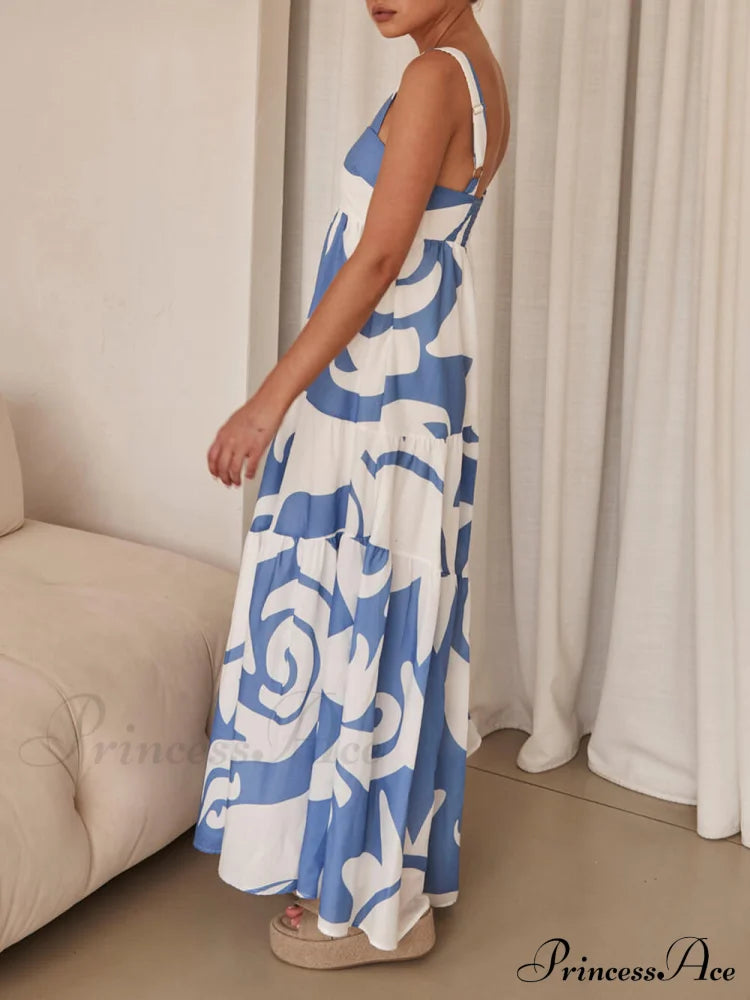 Bohemian Geometric Stylish Print Maxi Dress Dresses