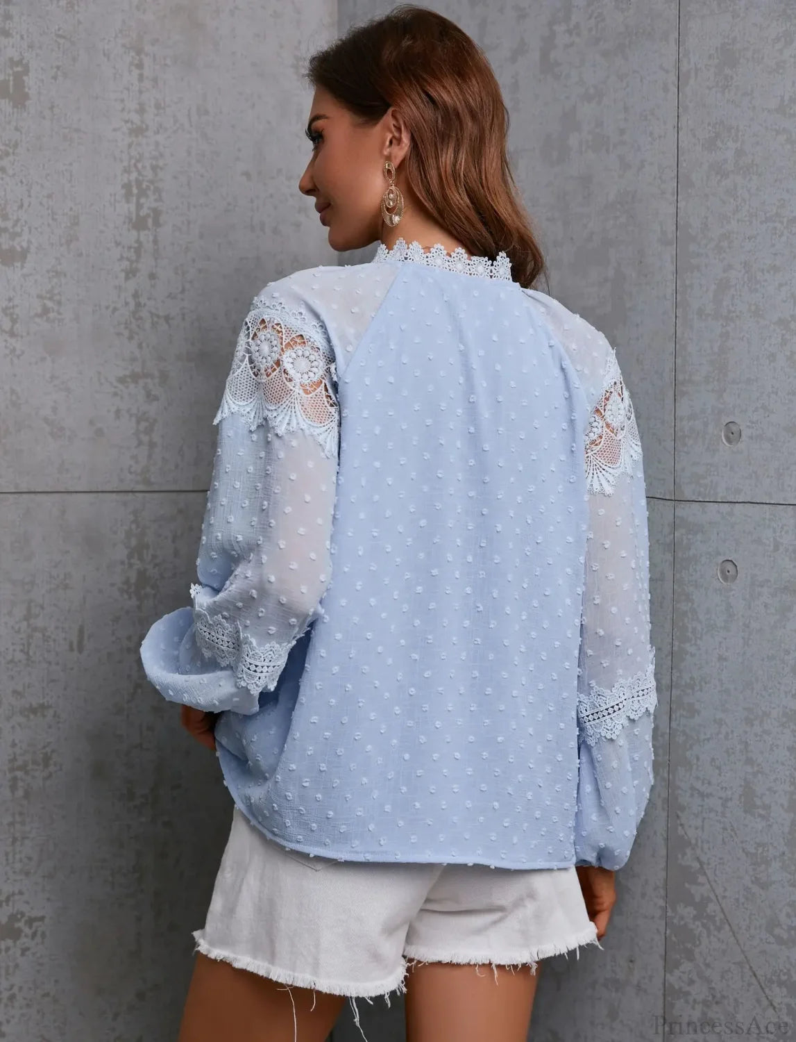 Bohemian Lace Hollow Out Tassel Oversize Boho Blouse bohoblouse-250126