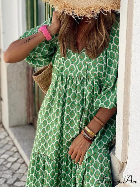 Bohemian Printed Stylish Maxi Dress Dresses