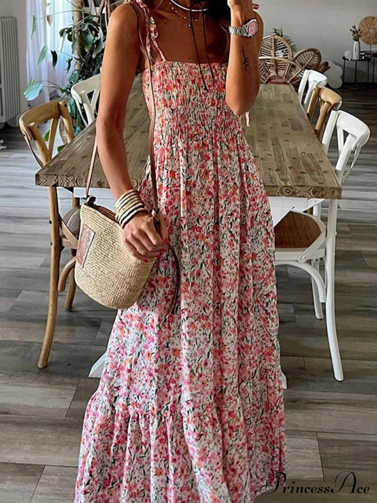 Bohemian Printed Stylish Slip Dress Dresses