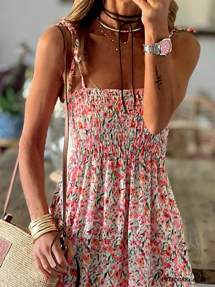 Bohemian Printed Stylish Slip Dress Dresses