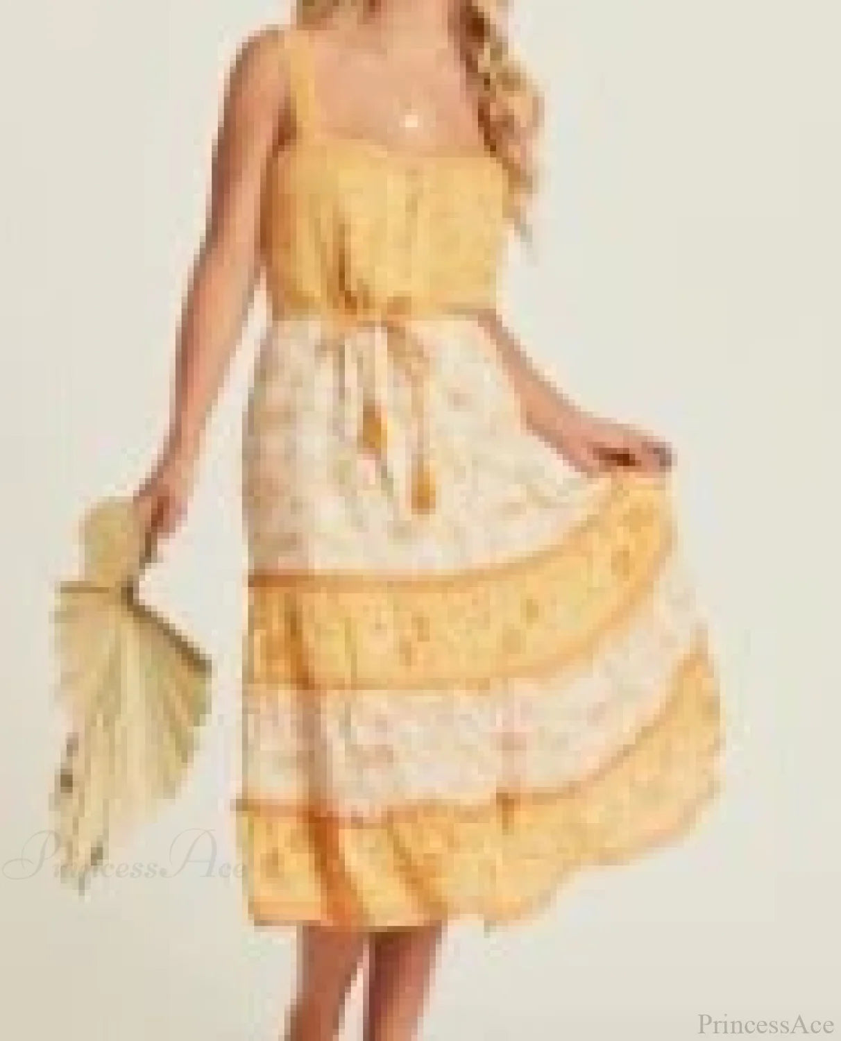 Boho Sundress Sexy Sleeveless Strap Rayon Floral Beach Dress bohodress-250126