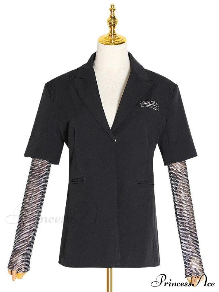 Bordeaux Elegant Blazer Black / S