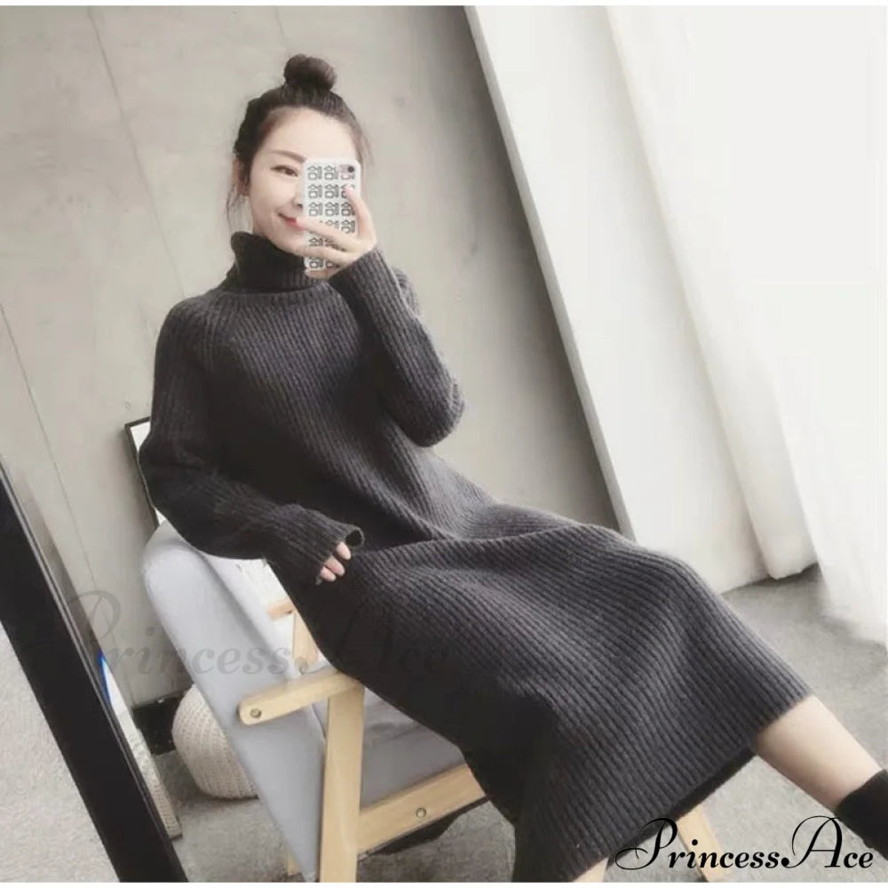 Bottoming The Sweater Cashmere Knitted - Gown Blouse Over Fall/Winter Thick Midlength Turtleneck