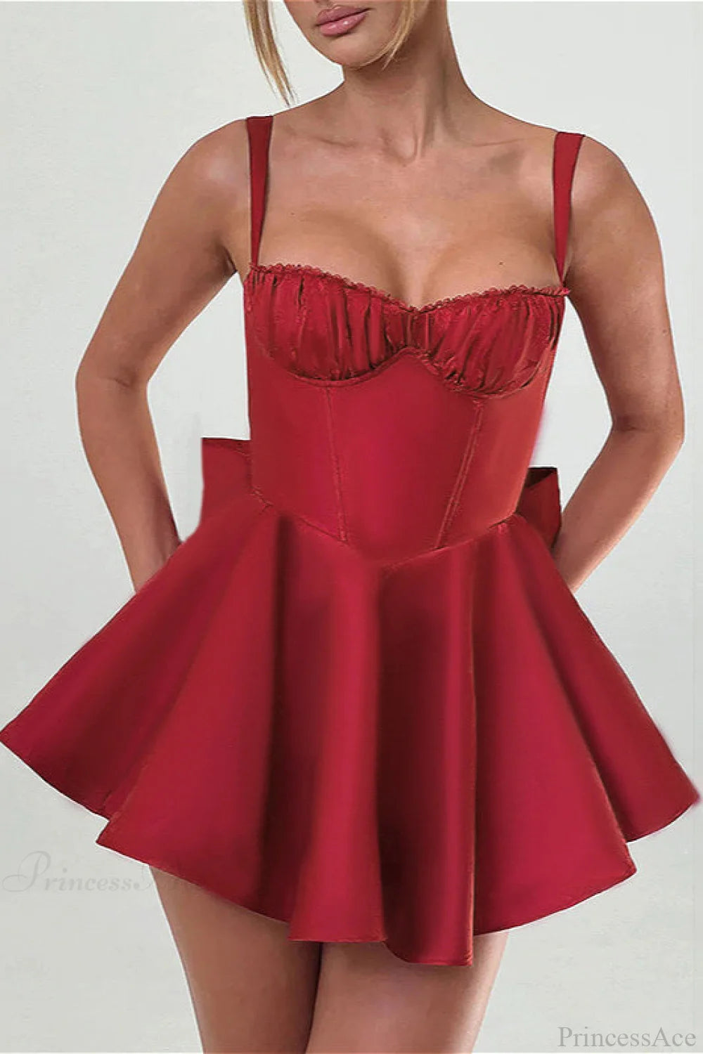 Bow Sling Slim Fitted Sexy Mini Dress