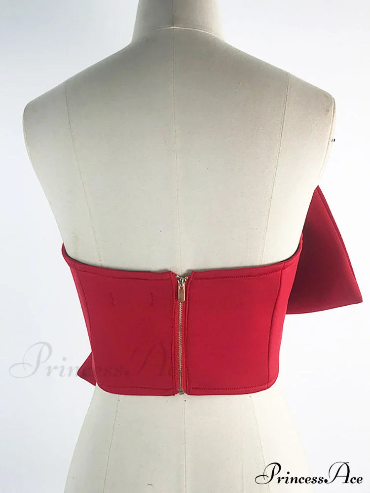 Bow Tie Graceful Cropped Tank Top Shirts & Tops