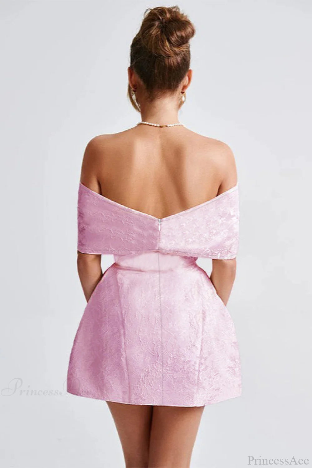 Bowknot Off-Shoulder Backless Mini Party Dress
