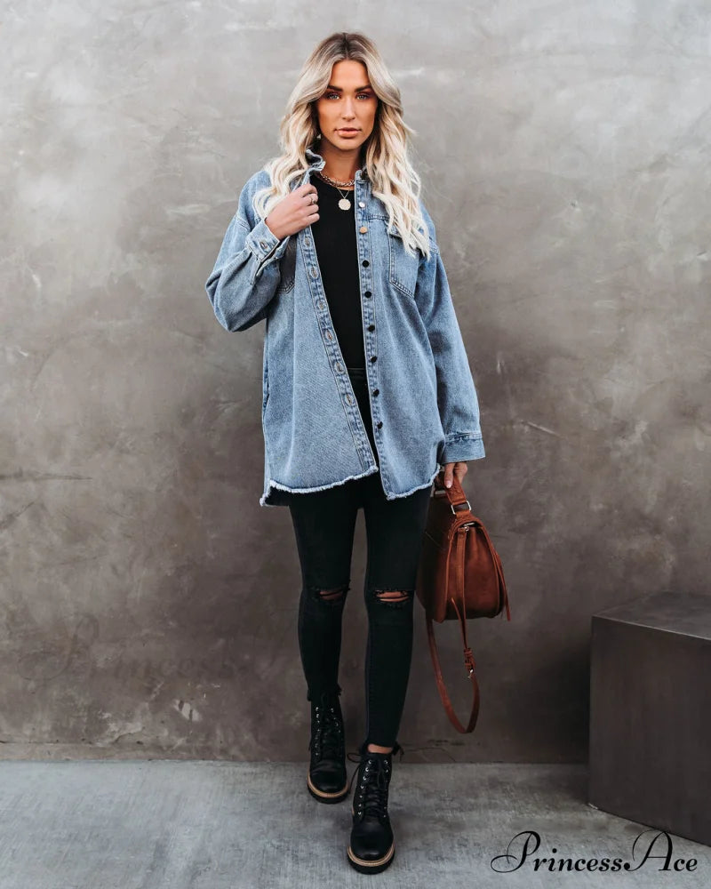 Boyd Denim Shacket With Pockets Coats-L