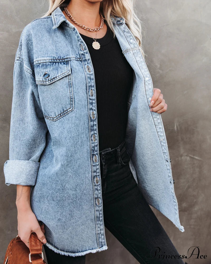 Boyd Denim Shacket With Pockets Coats-L